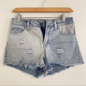 American Original Rewash distressed denim shorts